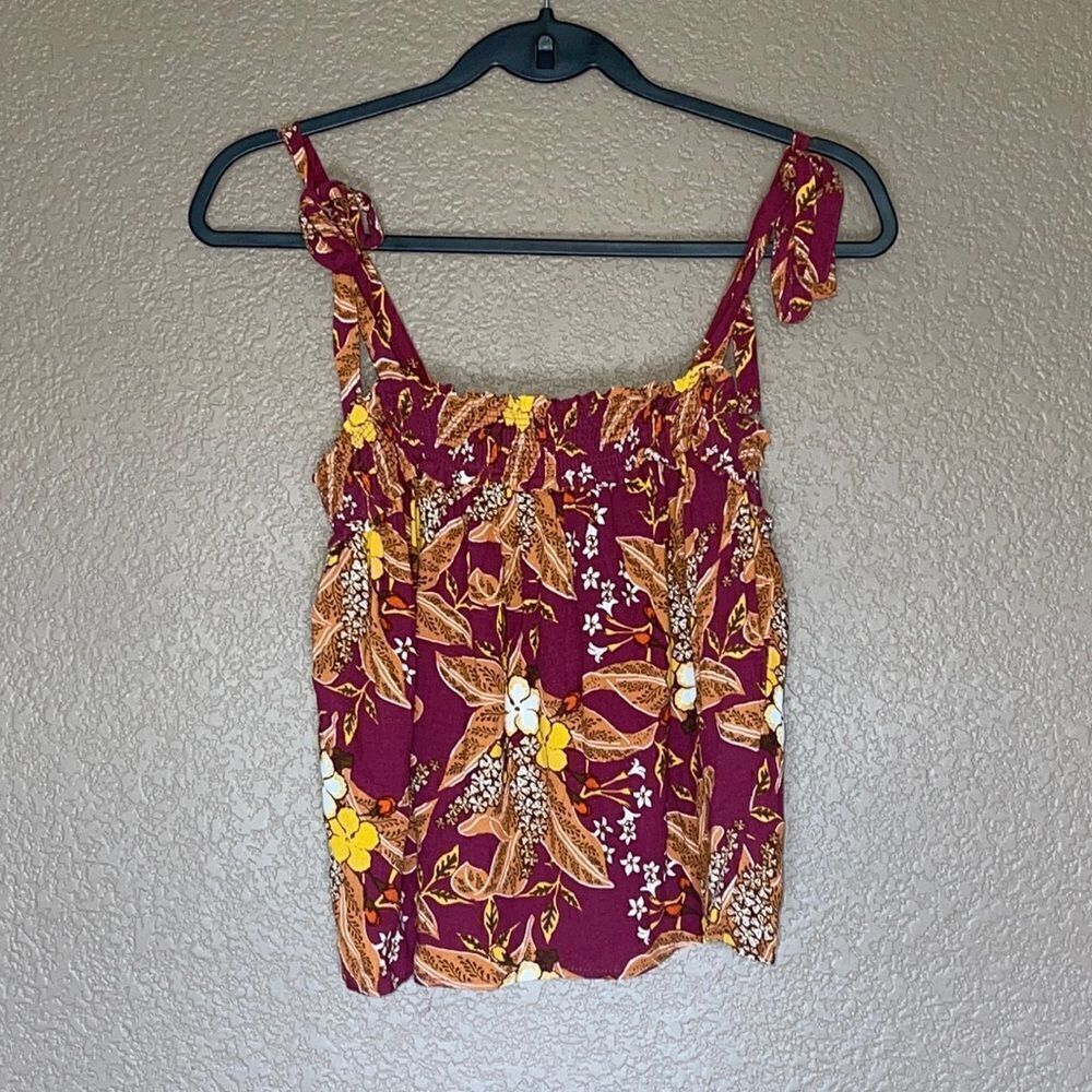 Rachel Zoe floral adjustable spaghetti top size small